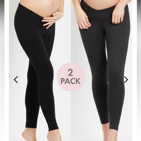 Maternity leggings-2 pack - Picture 1 of 6
